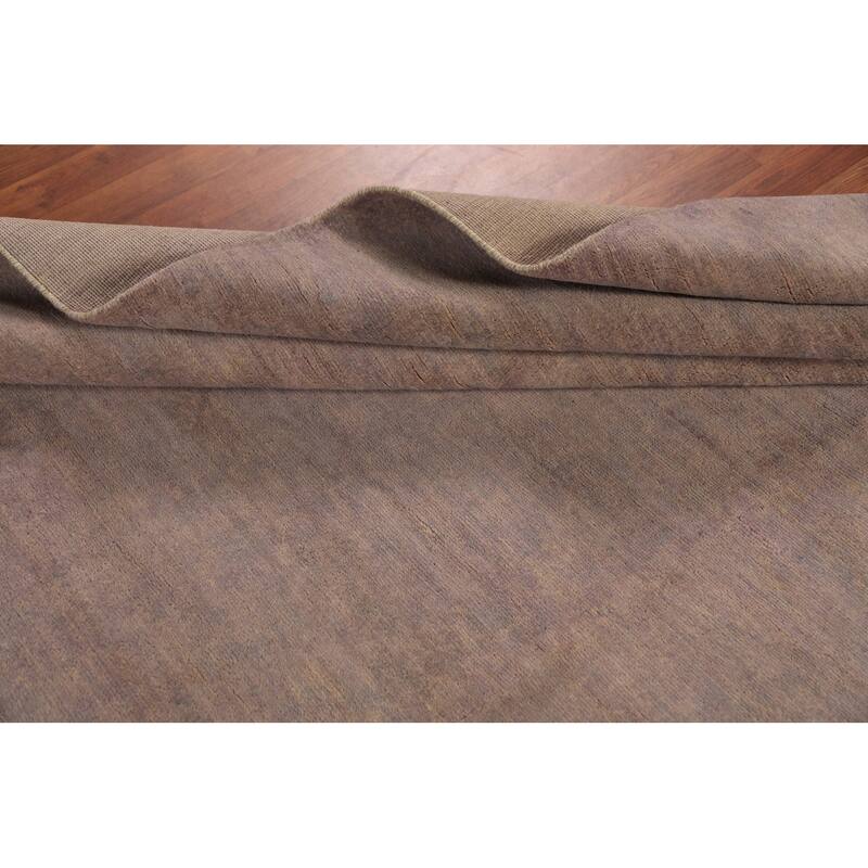 Grays & Beige Gabbeh Oriental Area Rug Hand-Knotted Wool Carpet - 9'3" x 11'7"