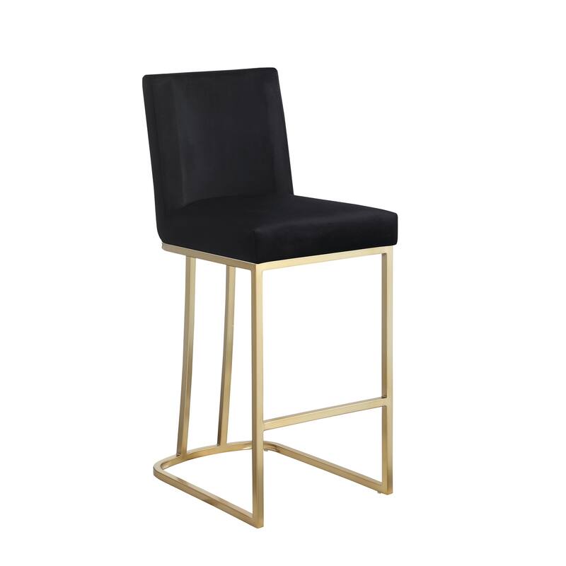 Counter Height 26" Bar Stools with Back, Gold Brushed Barstools