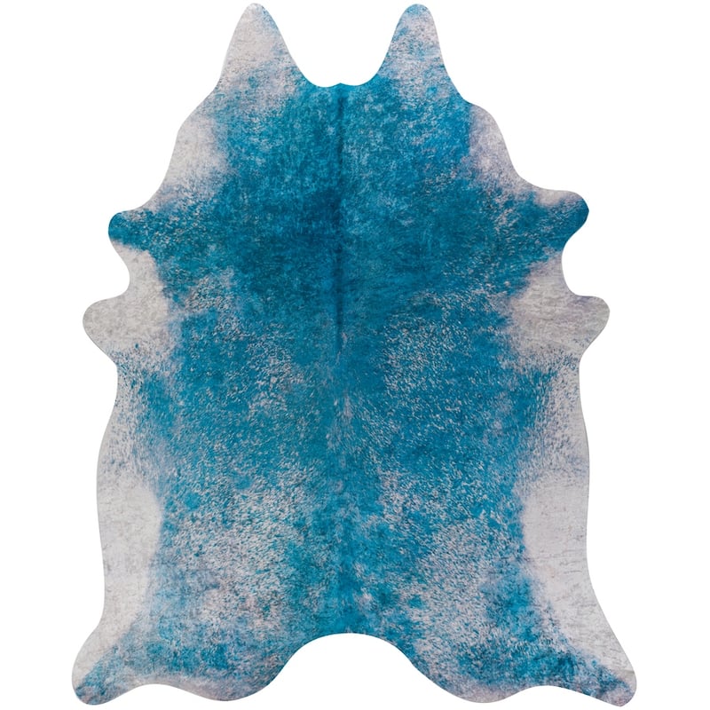Addison Rugs Cheyenne Colorful Cowhide Print Non-Skid Area Rug