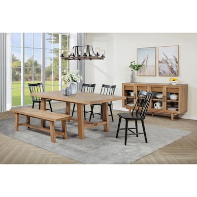 Middleton Extension Leaf Dining Set Brown and Black