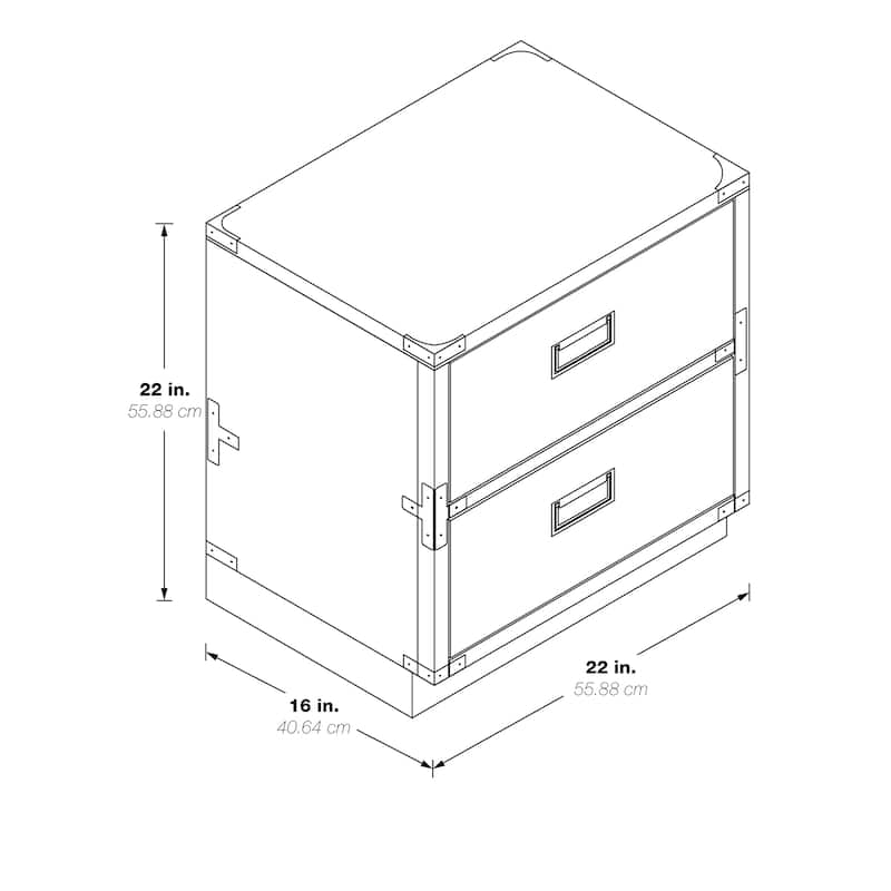 Wellington 2 Drawer Accent Storage Cabinet
