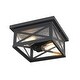 preview thumbnail 5 of 3, Brookside 2 Light Outdoor Flush Ceiling Mount Fixture - 12