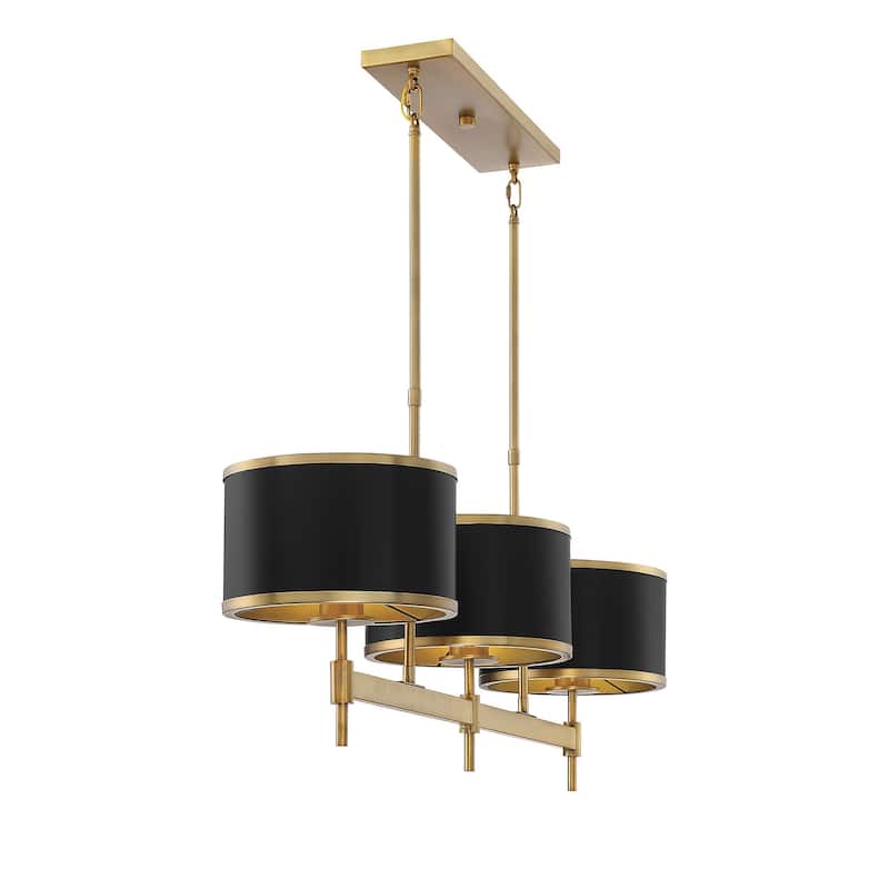 Savoy House Delphi 3 Light 10" Wide Linear Chandelier
