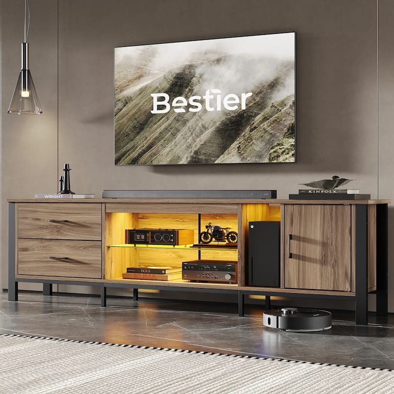 Modern TV Stands for 75/ 80/ 85 inch TV with 2 Drawers - 80 inches
