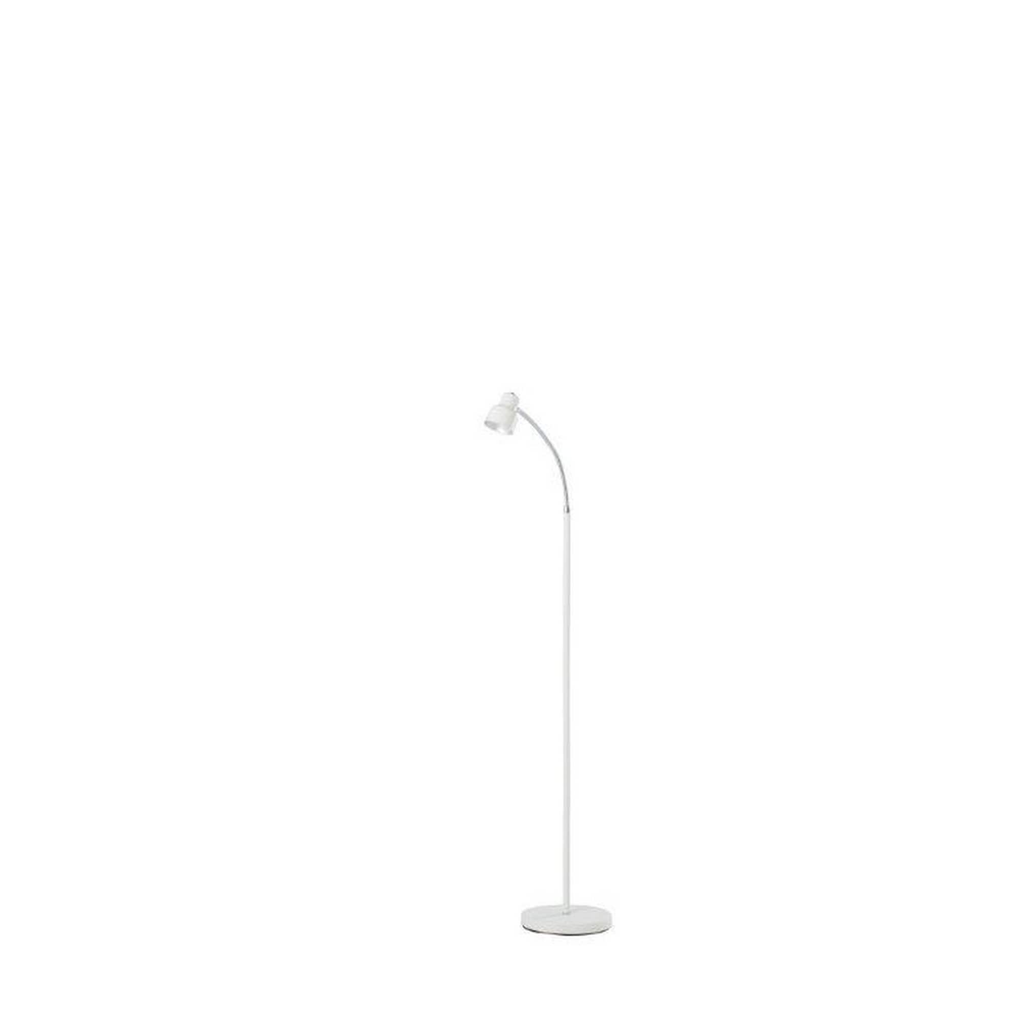 Floor Lamp with Adjustable and Bendable Gooseneck White On Sale