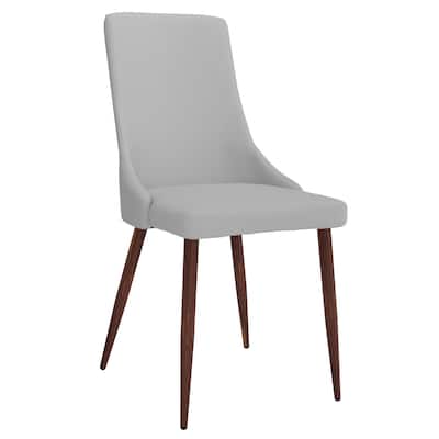 Mid-Century Faux Leather and Metal Dining Chair, Set of 4