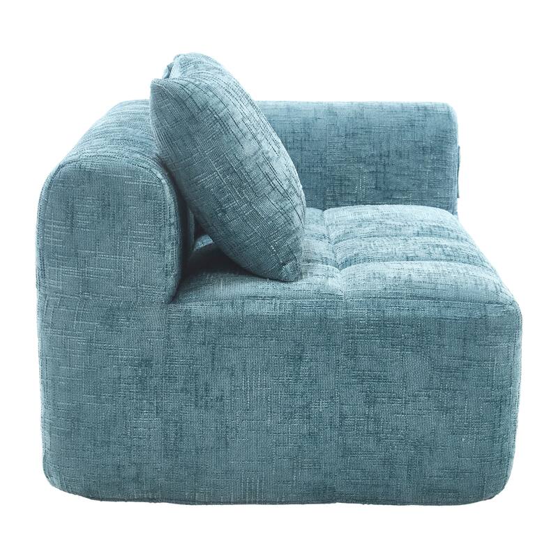 Chenille Loveseat Sofa, Minimalist Modular Sleeper for Living RoomS