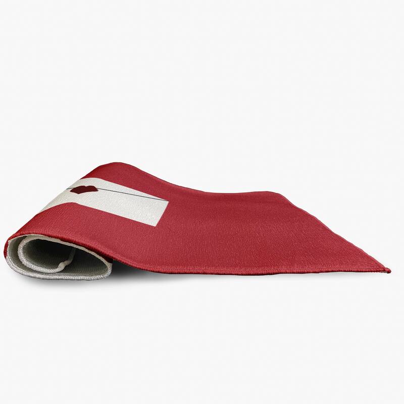 Love Letter Valentines Chenille Indoor/Outdoor Rug
