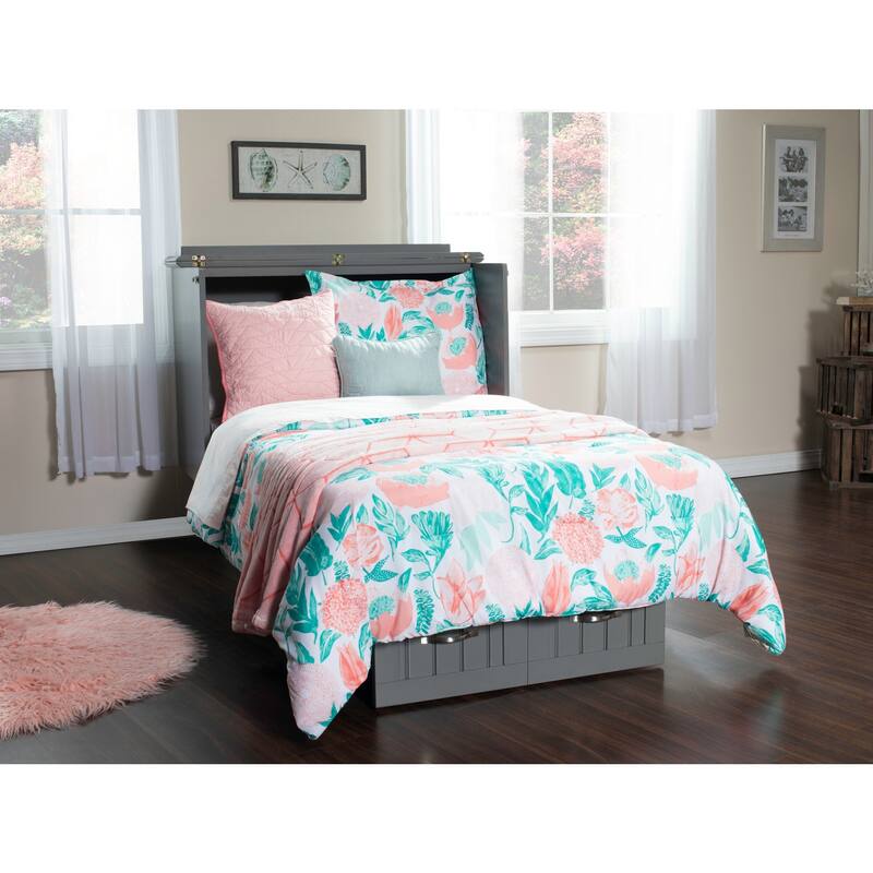 Murphy Bed Chest - Storage Drawer & USB Charger - Space Saving Furniture