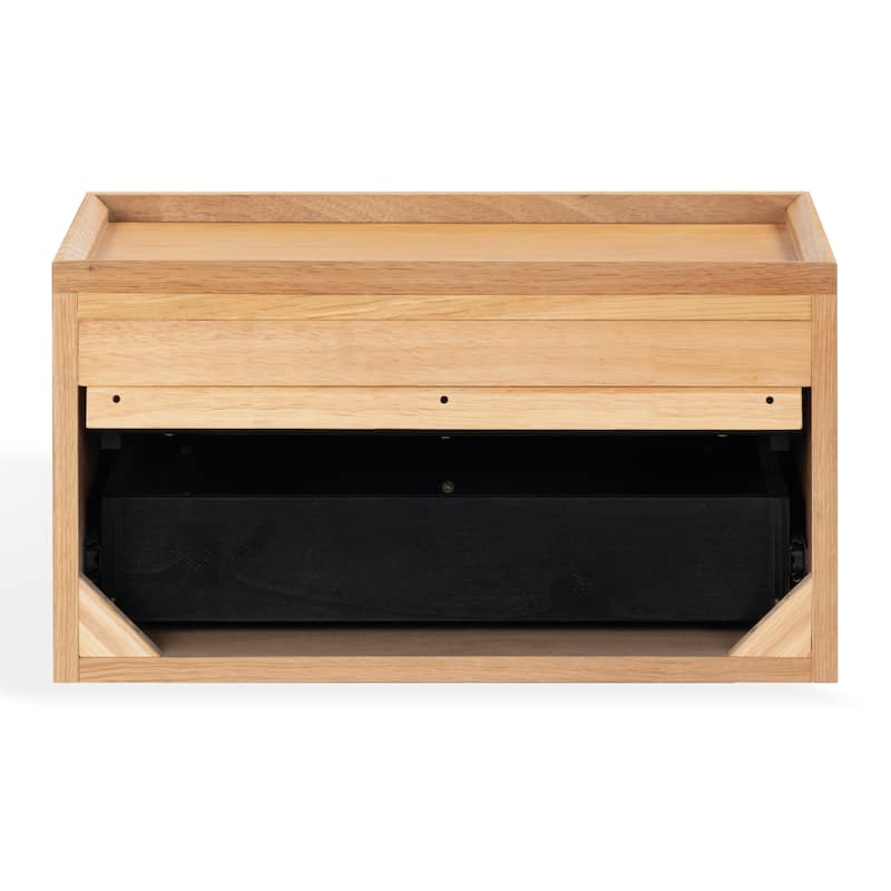 SAFAVIEH Couture Dontay 2-Drawer Ribbed Floating Nightstand