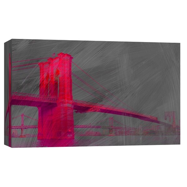 PTM Images 9-103705 PTM Canvas Collection 8" x 10" - "Brooklyn Bridge" Giclee Cityscapes Art Print on Canvas