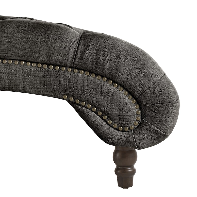 Knightsbridge Tufted Oversized Chaise Lounge by iNSPIRE Q Artisan
