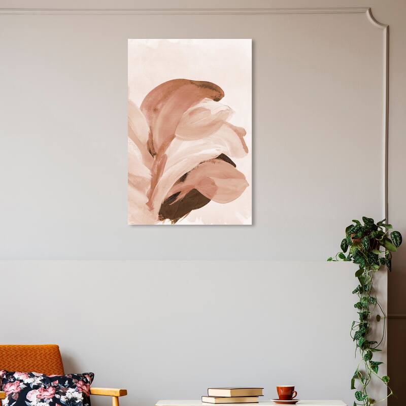 Wynwood Studio Canvas Floral and Botanical Desert Bouquet Brown and Cream White Modern & Contemporary Wall Art Canvas Print - 30 x 20