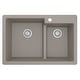 preview thumbnail 32 of 60, Karran 33" Top Mount Large/Small Bowl Quartz Kitchen Sink Kit - 33" x 22" x 9"