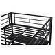 preview thumbnail 8 of 10, Kid Bed Frame Metal Low Twin Size Loft Bed with Storage Shelves and Full Length Guardrail