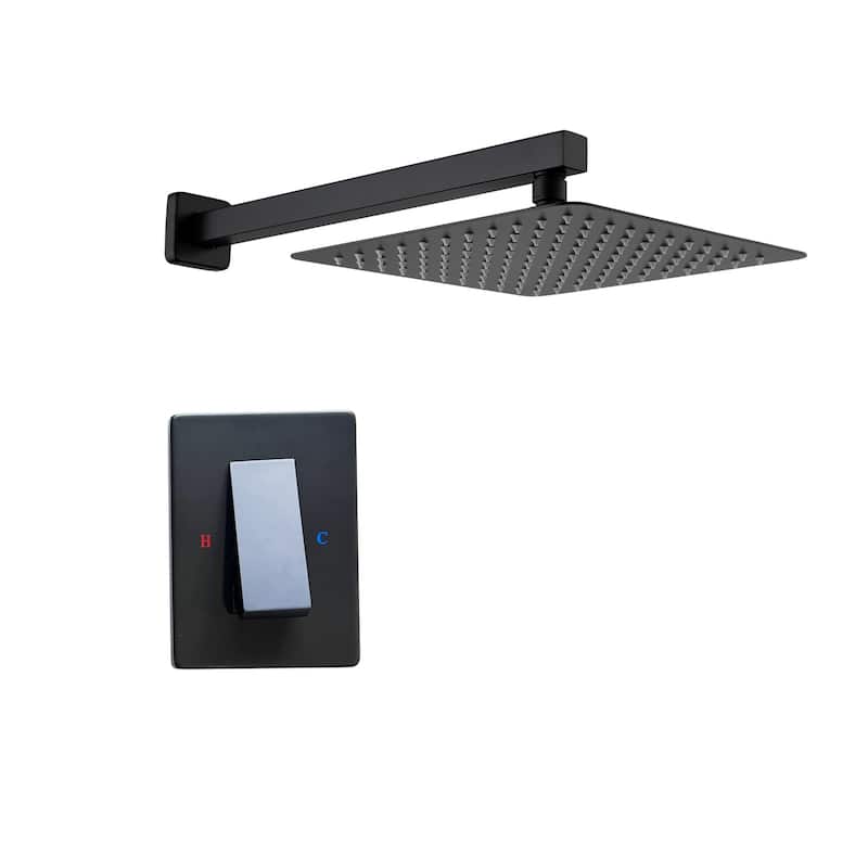 Topcraft Wall-mounted Rainfall Shower System - 10*10 - Black