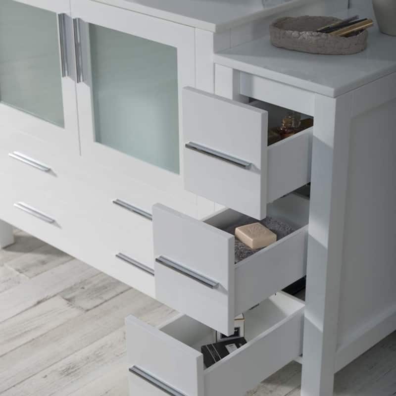 Blossom Sydney 60 Inch Bathroom Vanity with 2 Side Cabinets & Mirrors
