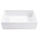 preview thumbnail 2 of 8, Turner Crisp White Fireclay 30" Single Bowl Farmhouse Apron Front Undermount Kitchen Sink with Bruton Chrome Faucet Kit
