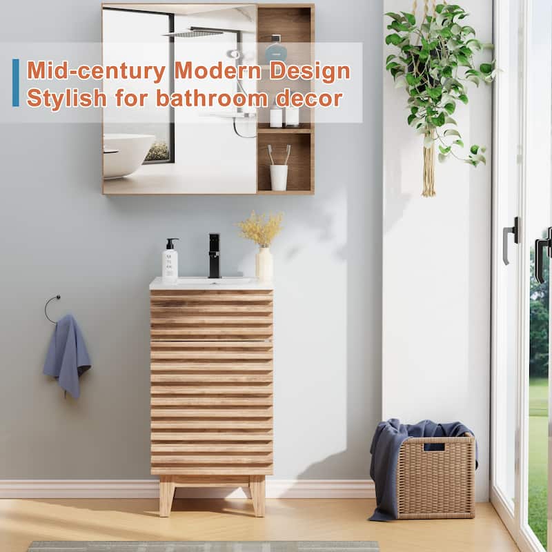 Bathroom Vanity Set W/Drop in Sink Faucet Cabinet Combo