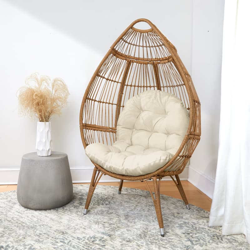 Sorra Home Indoor Suede Egg Chair Replacement Cushion (Cushion Only)