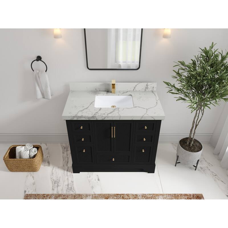Willow Collections 42 in. W x 22 in. D Alys Single Sink Bathroom Vanity with Countertop