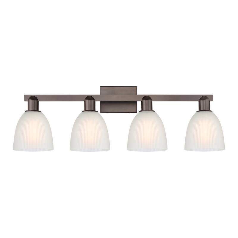 Innovations Lighting Endless Possibilities Arcadia - Castile - 4 Light 33" Bath Vanity Light - Oil Rubbed Bronze/White