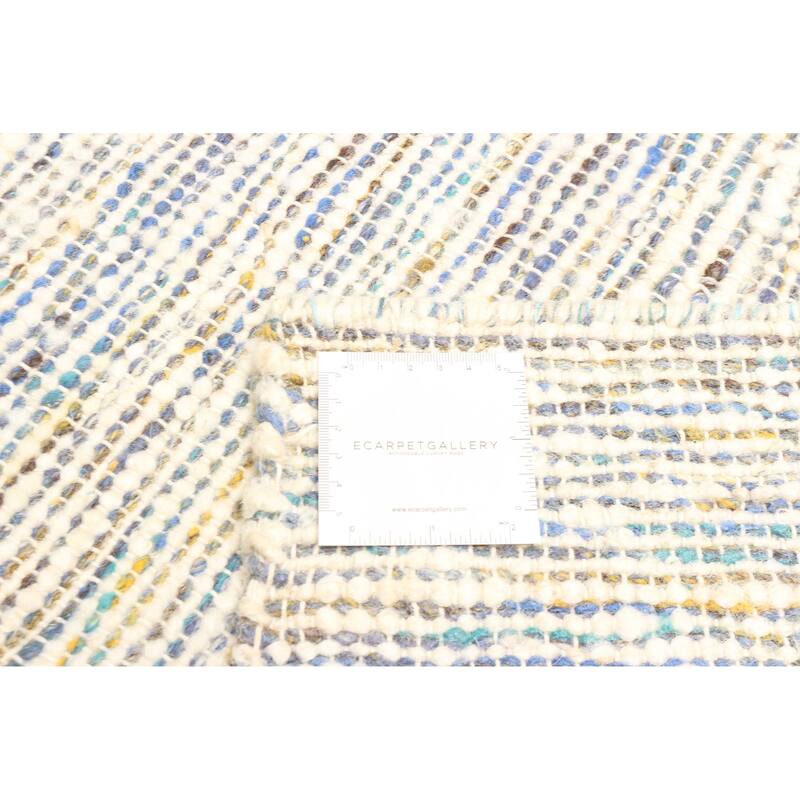 ECARPETGALLERY Braid weave Sienna Cream Wool Rug - 5'0 x 7'10