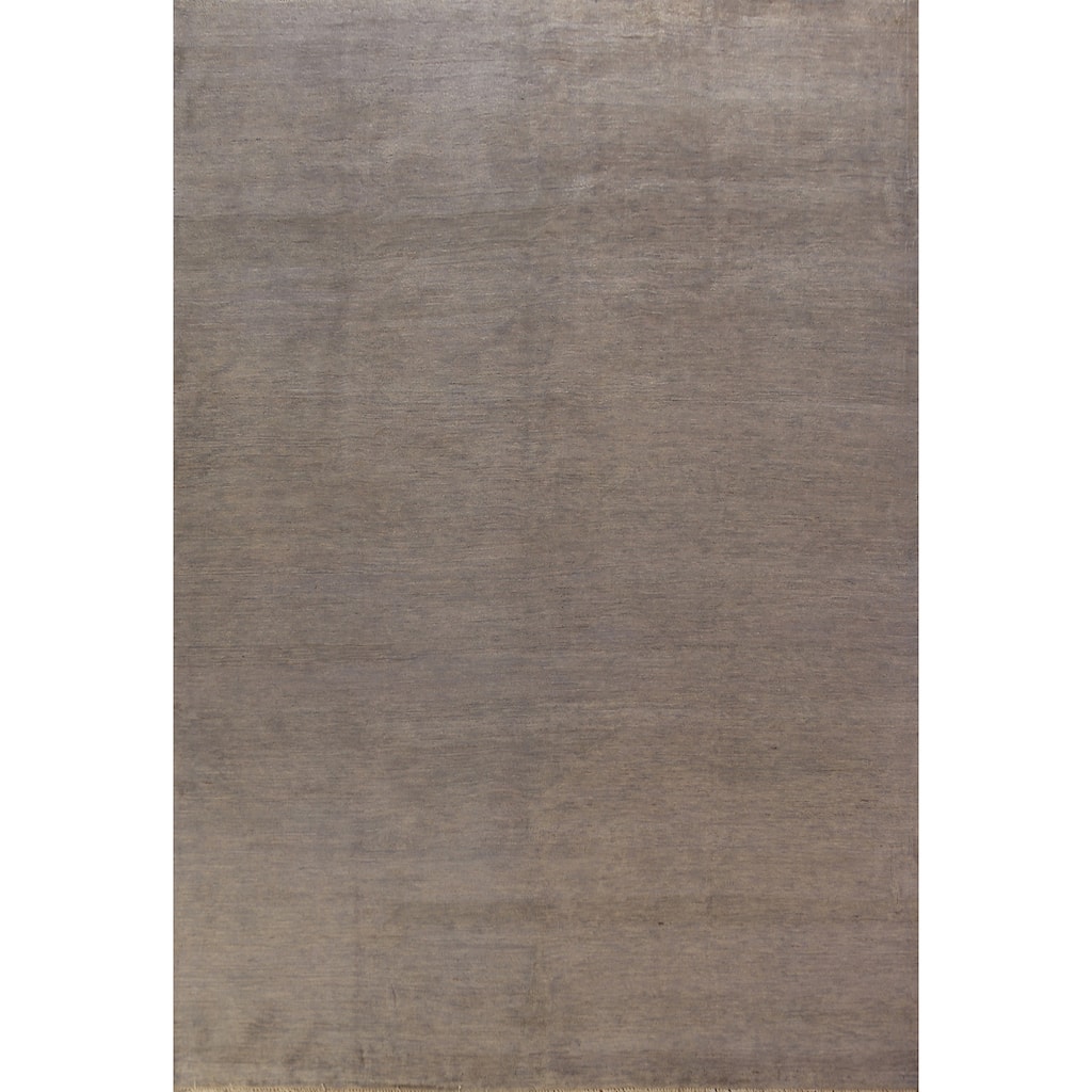 Gabbeh Modern Area Rug Hand-Knotted Contemporary Wool Carpet - 6'11" x 9'7"