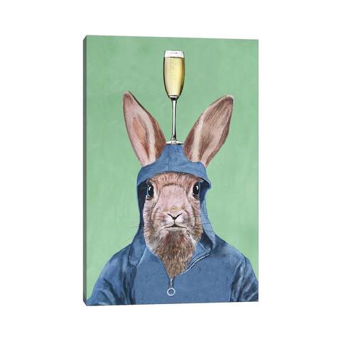 iCanvas "Rabbit With Champagne Glass" by Coco de Paris Canvas Print