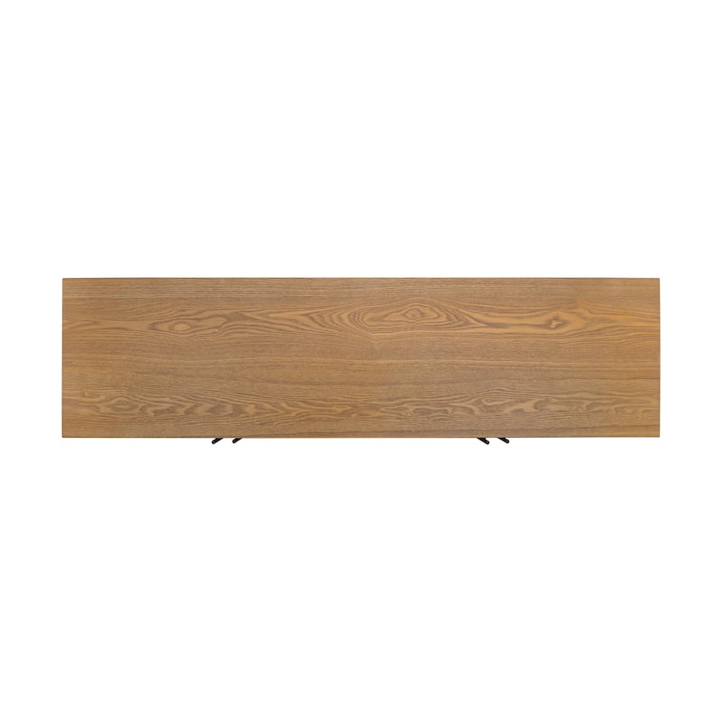 Christopher Knight Home - Lyra 59" Modern Sideboard Storage Cabinet with 4 Doors - Ash Veneer & MDF with Metal Handles