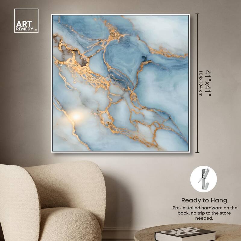 Azure Veins Canvas by Art Remedy
