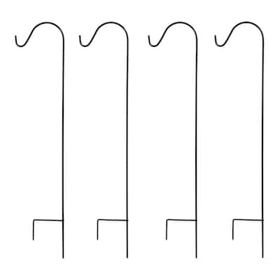 Ashman Shepherd Hook for Plants and Bird Feeders, 65 Inches Tall, 1 Side, 4 Pack - 15