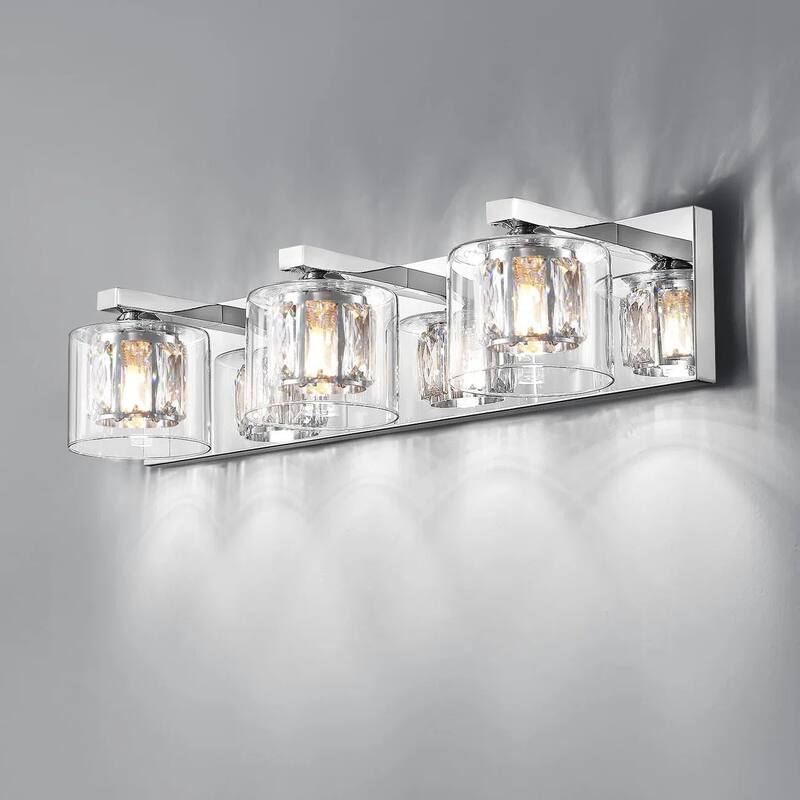Kolt Chrome Traditional 3-Light Bathroom Vanity Light