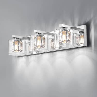 Kolt Chrome Traditional 3-Light Bathroom Vanity Light