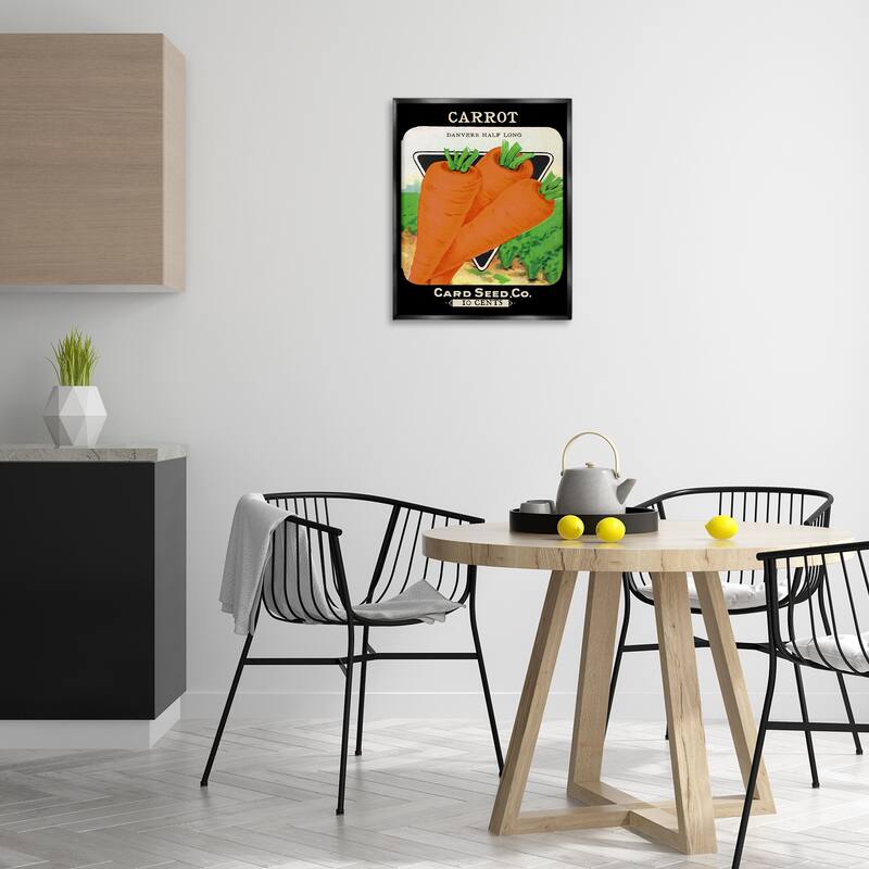Stupell Vintage Garden Carrots Framed Floater Canvas Wall Art Design By Lil' Rue