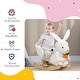 preview thumbnail 5 of 18, Rabbit Rocking Horse with Sounds, Safety Belt, and Poplar Wood Base, Ages 18-36 Months, ASTM Certified