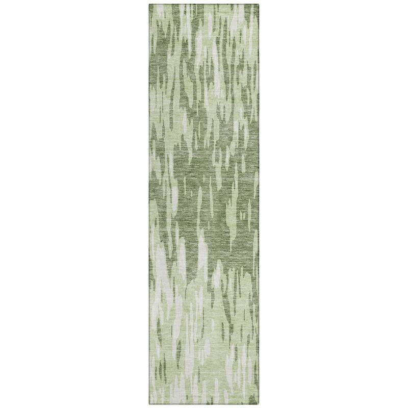 Machine Washable Indoor/ Outdoor Abstract Chantille Rug