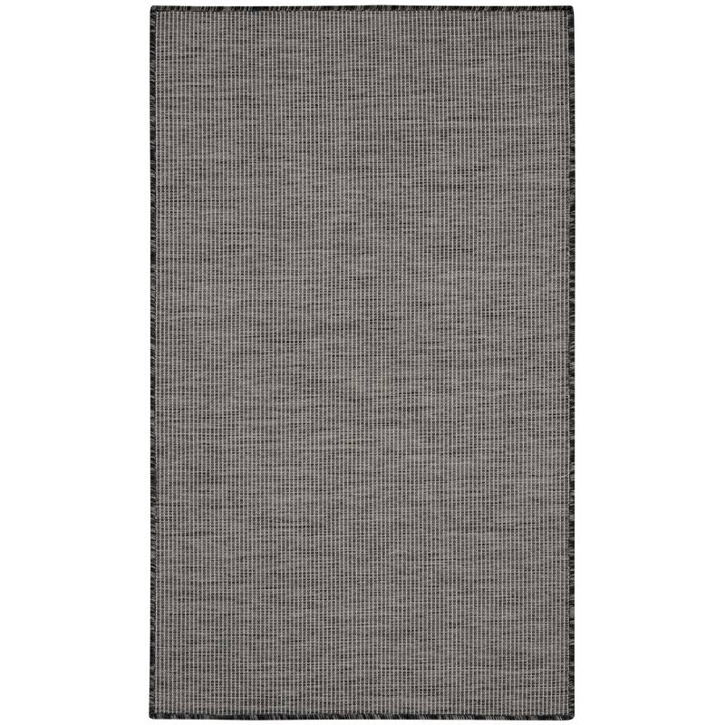 Nourison Selerno Indoor/Outdoor Solid Area Rug - 3'x5' - Charcoal