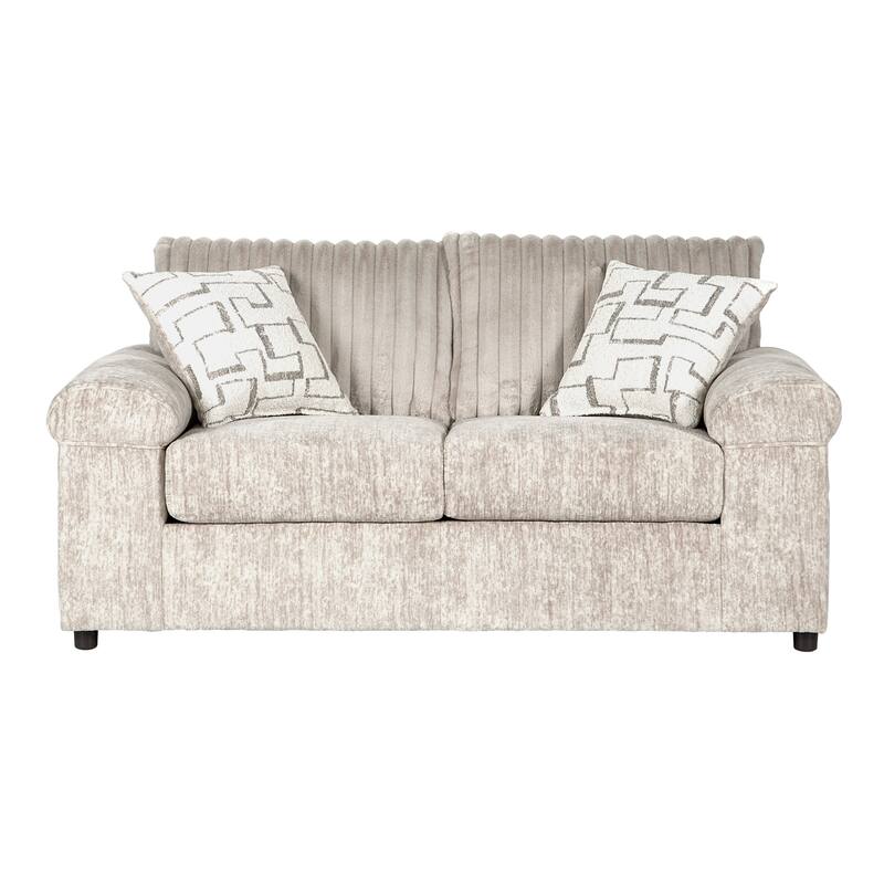 Roundhill Furniture Nason Wide Wale Corduroy Sofa, Loveseat, and Ottoman Set