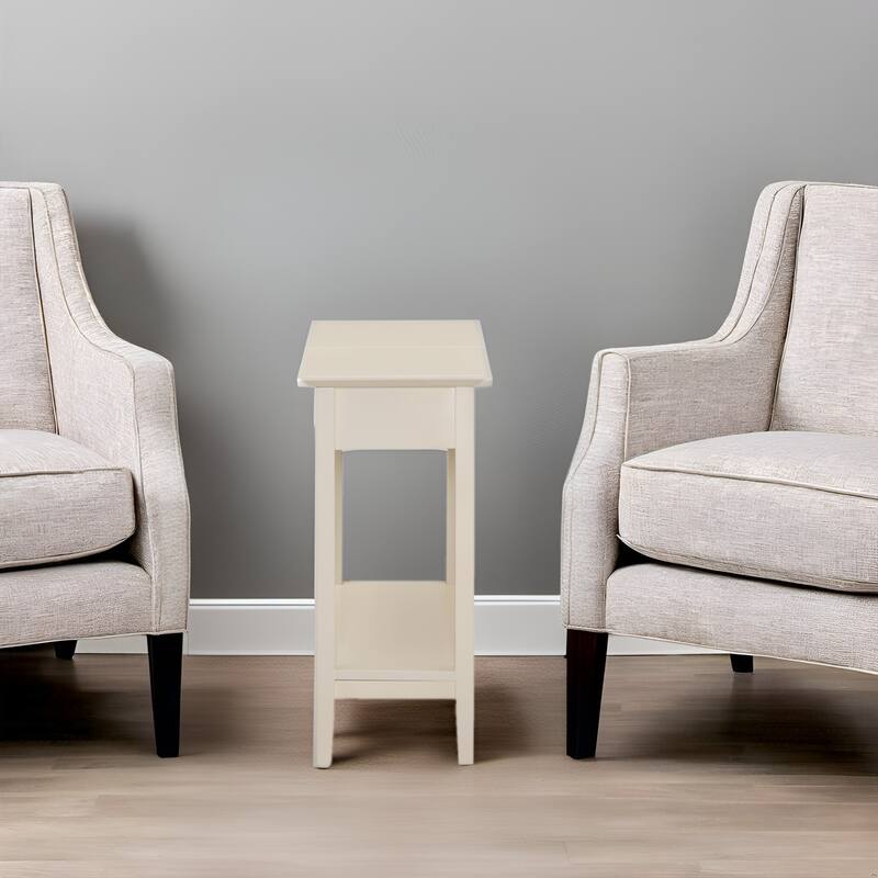 Stylish Slim End Table, Narrow Nightstand, and Skinny Bedside Table