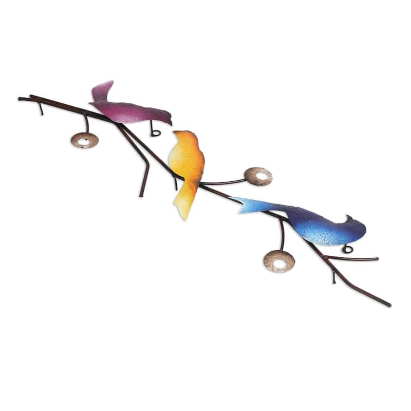 NOVICA Handmade Singing Trio Steel Wall Sculpture (Mexico)
