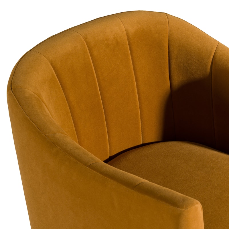 Modrest Danube Modern Burnt Orange Fabric Dining Chair