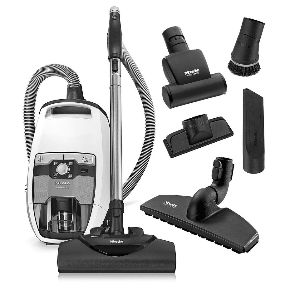Populair Blind Interactie Miele Blizzard CX1 Cat & Dog Bagless Canister Vacuum Cleaner + SEB 228  Powerhead + SBB 300-3 Parquet Floor Brush + More - Overstock - 20774822