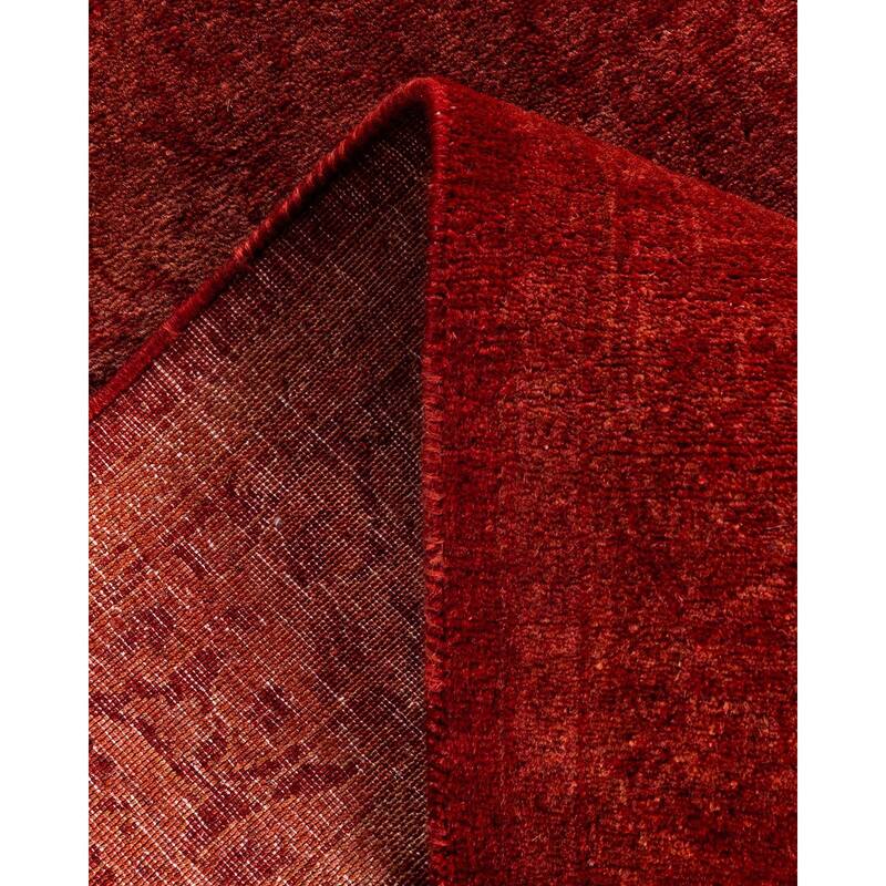 Contemporary Overdyed Wool Hand Knotted Runner - 2' 5" x 9' 9"