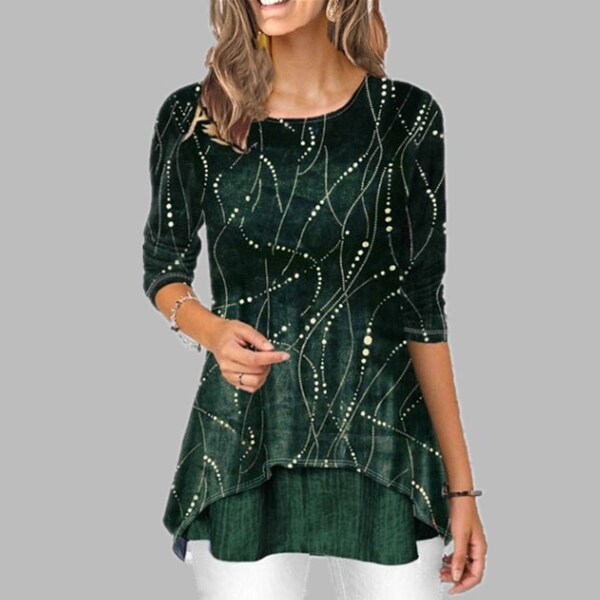 plus size long sleeve sequin top