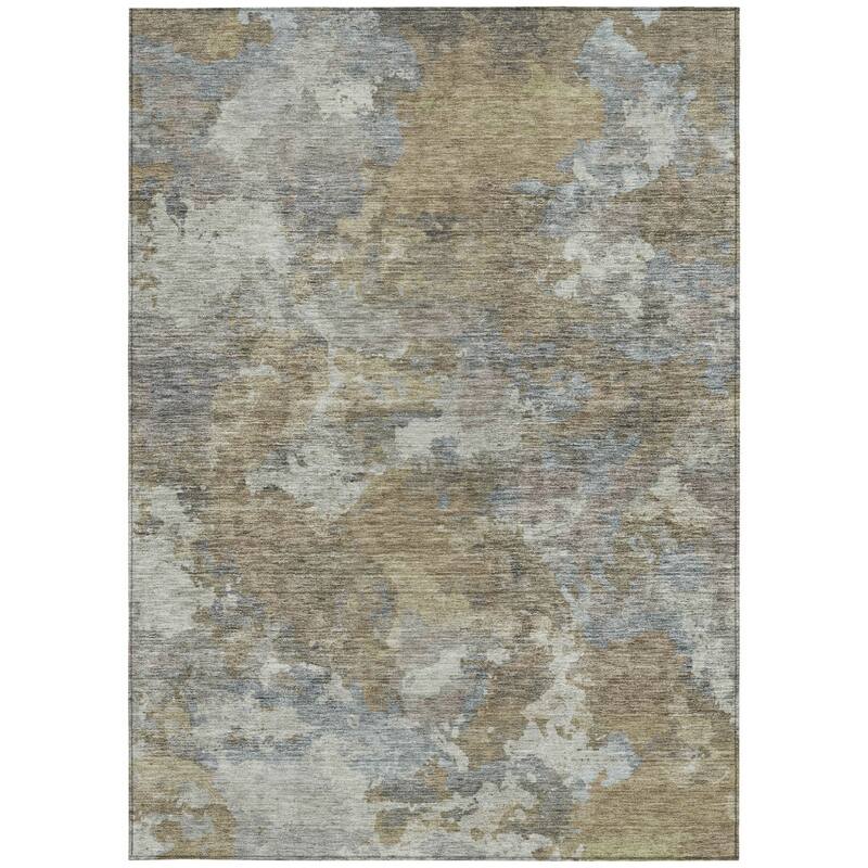 HomeRoots Abstract Transitional Rectangle Outdoor Rug