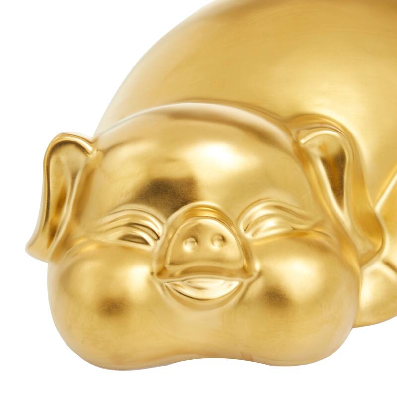 Porcelain Pig Sculpture - 13 x 9 x 5