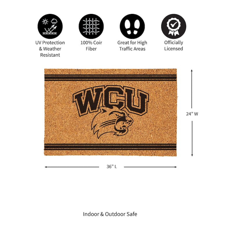 Western Carolina University Monochrome Indoor/Outdoor Coir Door Mat