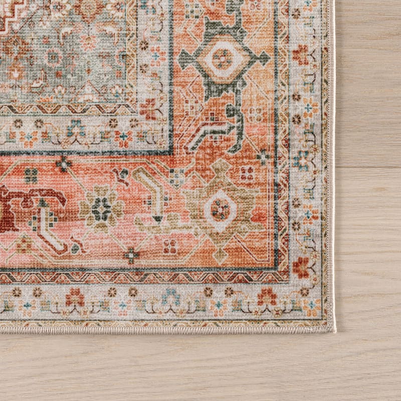 Nuloom Junali Medallion Washable Area Rug