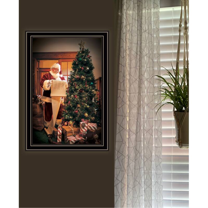 TrendyDecor4U Contemporary "Naughty Or Nice?" Framed Print Wall Art